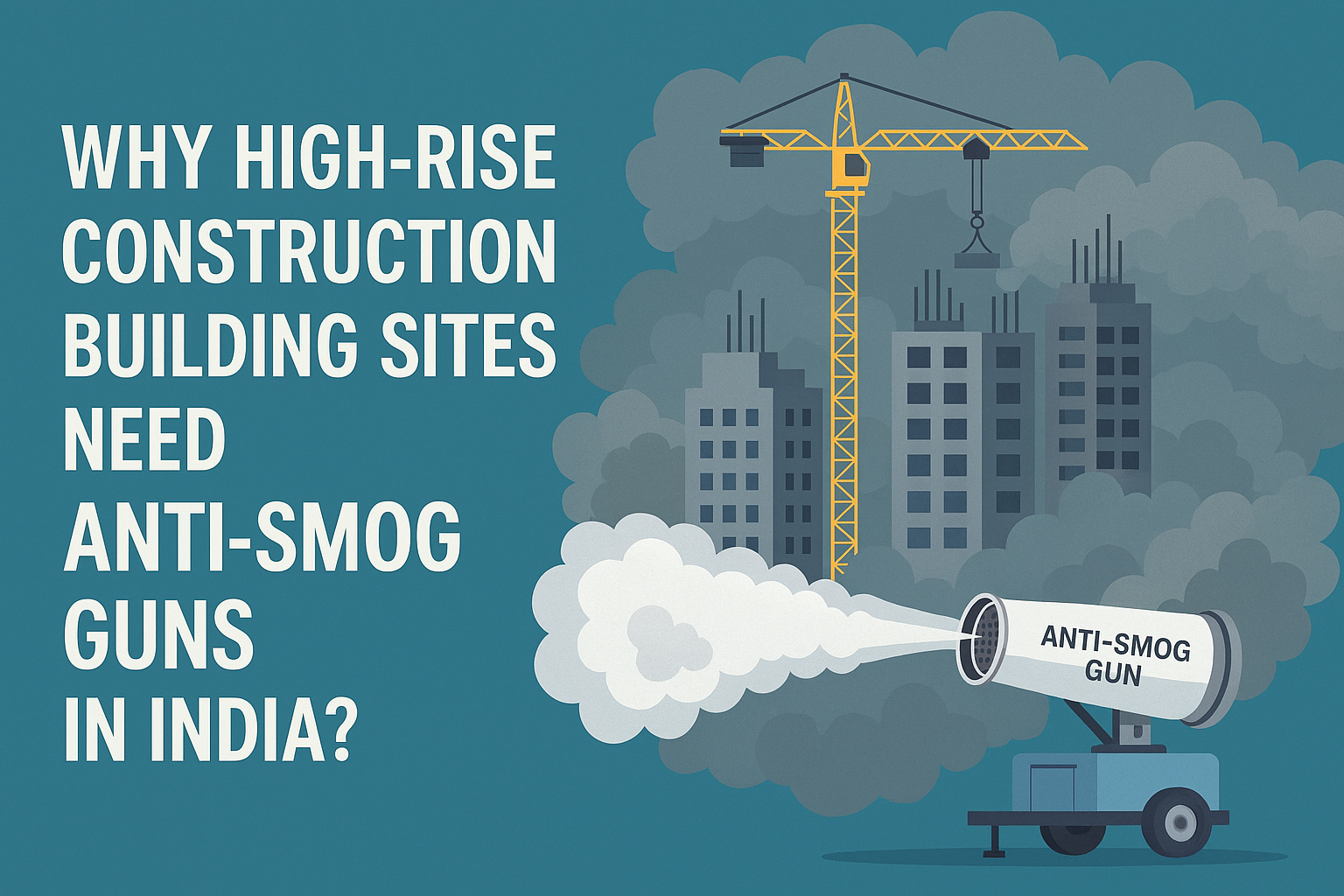 Why High-Rise Construction Buildings Sites Need Anti-Smog Guns in India?